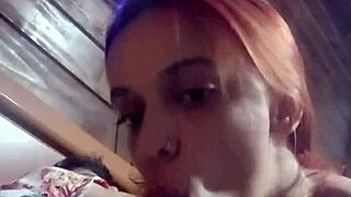 i'm sucking this big cock with care, feeling the cum build up in my mouth