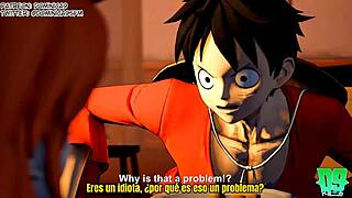 nami gets pounded hard by luffy in anime style