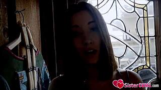 punished stepsis aria lee sucks old cock in garage