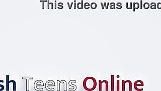 British teen gets railed and creampied on the sofa!