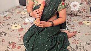 vasna bhabhi messin’ with a huge 10 inch dildo!