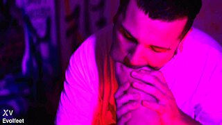 bbw feels intense pleasure from foot worship and pussy licking