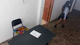 My stepfather’s secretary bent over in the office, so I took her hard! 😈