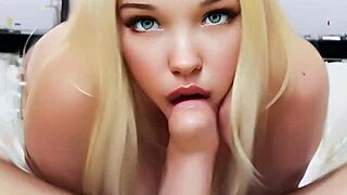 Intense blowjob from cute girl. She sucks hard and deep.