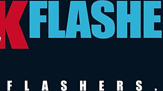 Natural Rose in Stockings Teases Outdoors with Orgasm