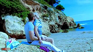 Milky cooper's rough beach anal