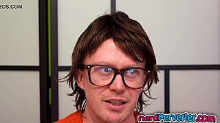 British Bitch With Sexy Tattoos Banged By Nerd