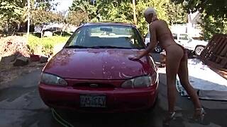 Blonde Car Wash Blowjob Not Brother