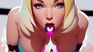 Intenzívny blowjob od roztomilej dievčiny. Cucá tvrdé a hlboko.