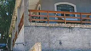 Married Woman Flashes Big Ass in Tight Body at USA Pool While Husband Watches Silently