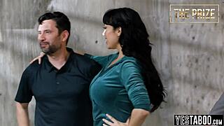 Curvy big boobs milfs fuck stepfamily to win prize on a game show