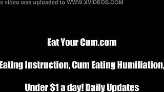 Cum on tits and eat it all up cei