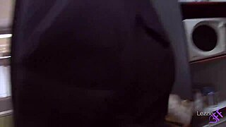 Me and my lezzie bff, a teen and milf, messin’ around with tools in garage