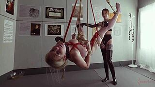 Wow, submissive Rebel Rhyder sucks cock and eats ass in wild bondage threesome! Can you handle this demented game?