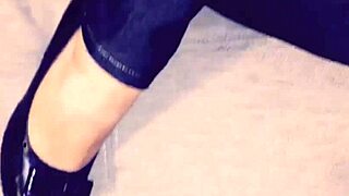 jessica gives special footjob with heels and shoes 😍