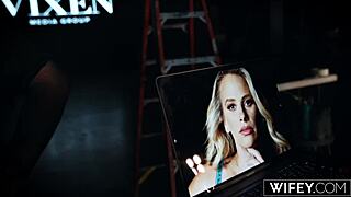 Cock-hungry blonde hotwife Sadie Rose gets creampied in front of hubby after intense fucking