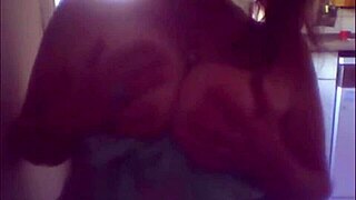 mature woman with ample bosom showcases her figure