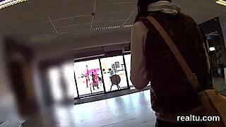Czech Woman Undresses in Mall Striptease POV