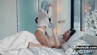 Wow, Sofi Ryan rides me cowgirl style like a pro! Her American pussy gets bent over for a wild fucking.