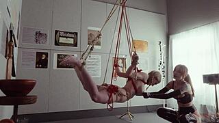 Wow, submissive Rebel Rhyder sucks cock and eats ass in wild bondage threesome! Can you handle this demented game?