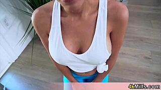 that sporty stepmom is getting her first taboo fuck and loving it