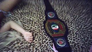 Blonde Azn with glasses hooks up with Maxxx Loadz backstage