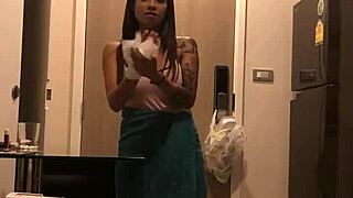 Big boobs from Thailand showing off sexy curves