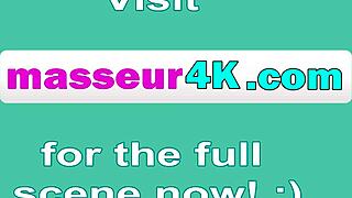 sexy teen brunette massages cock with wet mouth