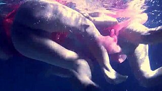 Lilia and Natalia bathing underwater