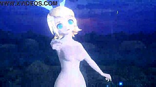 Kagamine Rin in Alien Project Diva Nude Mod Bunny Costume Teasing Ass and Pussy