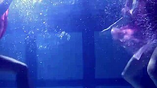 Lilia and Natalia bathing underwater