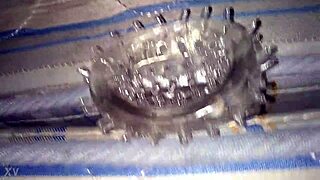 Teen solo masturbation with rubber toy, intriguing cum tease on cock.