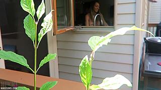 nikki fucked doggystyle from behind