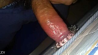 Teen solo masturbation with rubber toy, intriguing cum tease on cock.