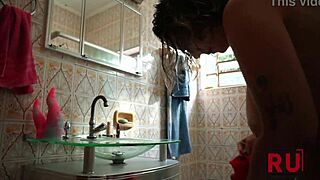 Piercing in the ass without protection, she didn't hold on