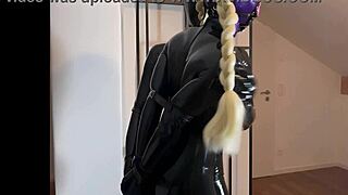 Hey, Watch This Latex Fetish Couple in Wild Face Fucking Action! Submissive Slut Gets Deepthroat and Cumshot!