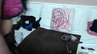 Sexy maxine x does her makeup before fucking her wet pussy and ass during a solo cam show.