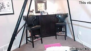 Watch Maxine X dildo fuck her sweet Asian pussy in uniform!