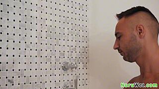 Wow, Sexy Busty Blonde Cherry Kiss Preps Milan Ponjevic for Wild Nuru Massage! 😍