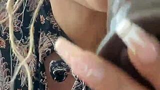 i grab my black cock for latina tits