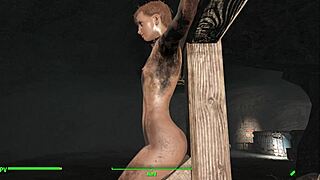 Intense BDSM Action in Fallout 4 Gode Cross with Rough Bondage and Domination.