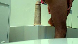 Using Huge Dildo for Intense Play