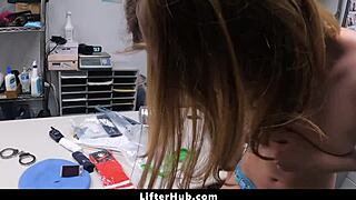 The LP OFFICER teaches the teen an unforgettable LESSON in the garage.