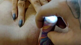 lucy amanita gets bareback railed, pierced nipples tattooed in gay couple orgasm