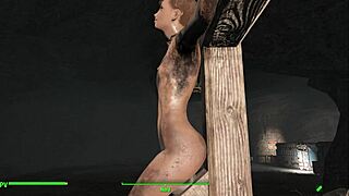 Intense BDSM Action in Fallout 4 Gode Cross with Rough Bondage and Domination.