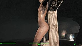 Intense BDSM Action in Fallout 4 Gode Cross with Rough Bondage and Domination.
