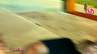 Hot Babe Struggles with Huge Cock in Public