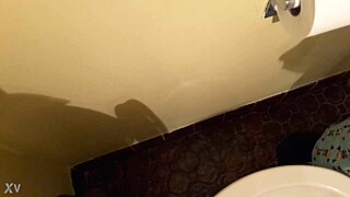 He strokes his monster cock during masturbation, feeling horny with his big dick