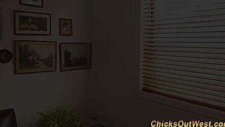 feeling the pleasure as busty aussie rubs her hairy pussy