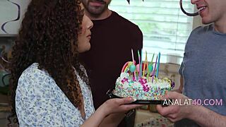 Birthday STEP FAMILY BUM RUSH with banging and anal